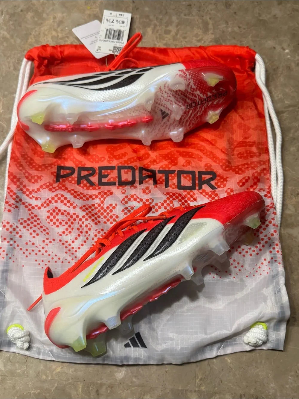 New adidas Predator Elite Fold-Over Tongue Firm Ground Soccer Cleats.